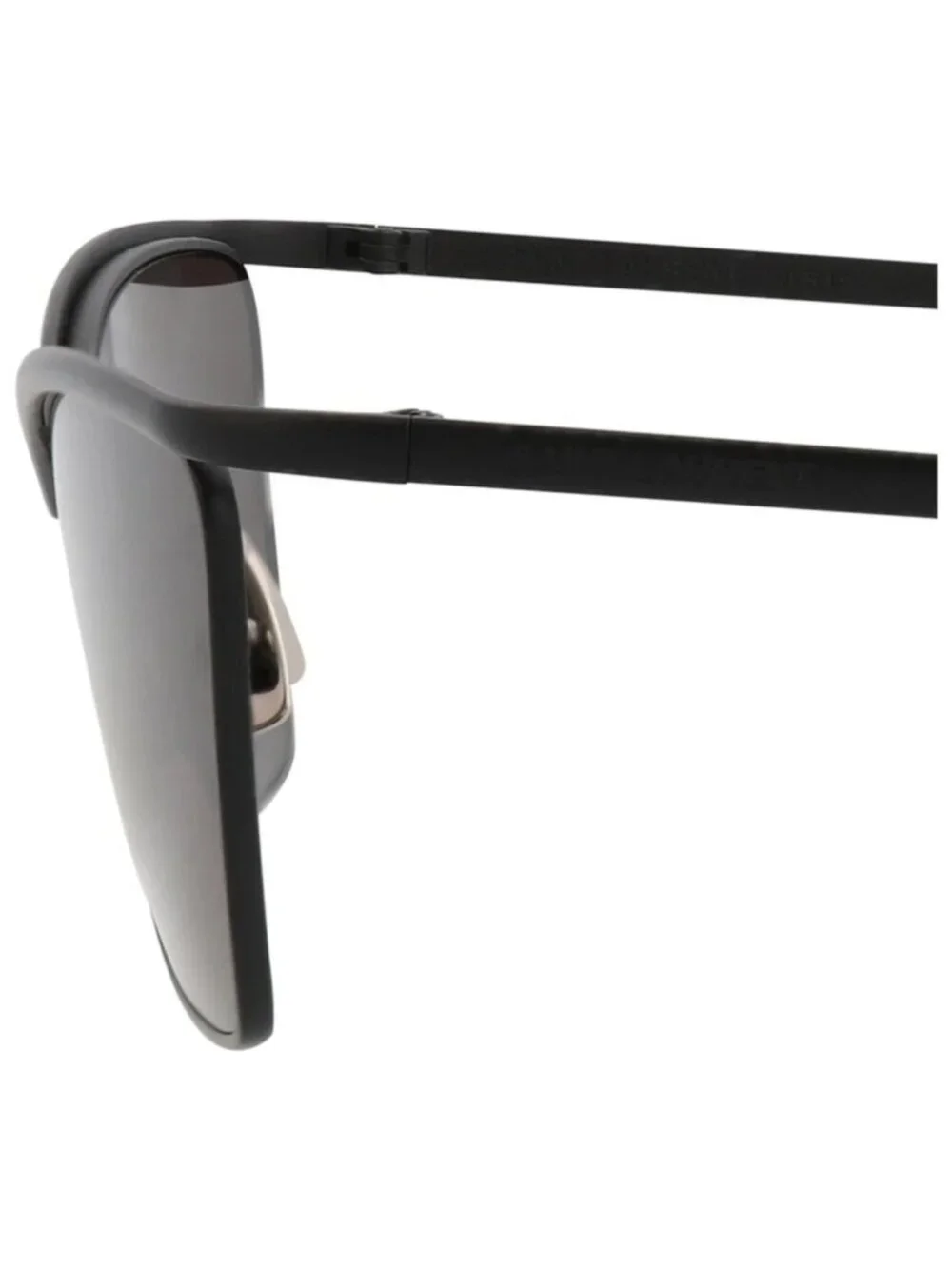 New Saint Laurent Women's Sunglasses Cat Eye Metal Frame Black Black Black